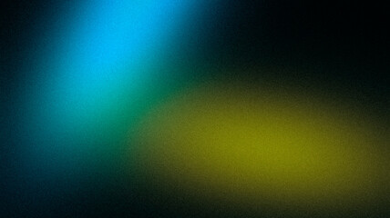 Blue green black noisy colour wave backdrop design. Abstract green dark colour flow, vibrant, glowing, shine, grainy gradient, cover, header, banner, poster