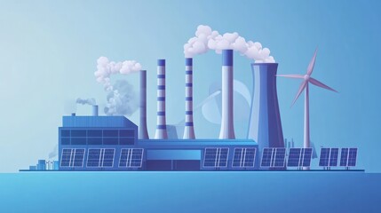Obraz premium Physics of renewable energy illustrations, green energy research focusing on sustainable technology and renewable power