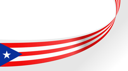 wavy puerto rico flag vector background with copy space for text. puerto rico national day