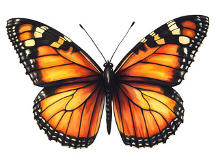 Obraz premium Vibrant Monarch Butterfly Close-Up in Nature's Garden Displaying Beautiful Colors and Patterns