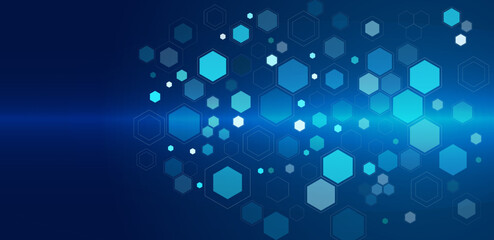Abstract technology futuristic blue background vector editable
