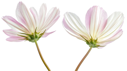 Beautiful Cosmos Petals Isolated on Transparent Background Generative AI