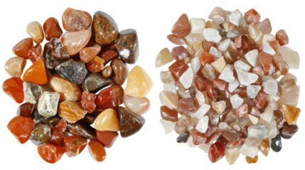 Natural Stones on Clear Background Generative AI