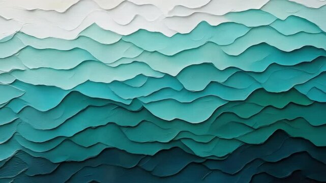 Abstract wave patterns in soothing shades of teal and aqua create a serene, textured background for creative projects.