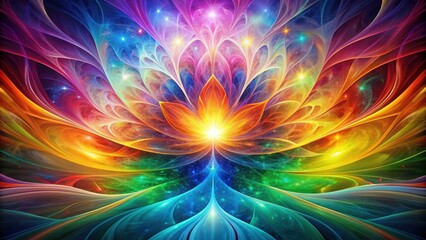 A dynamic and colorful abstract representation of the concept of manifestation , vibrant, energy, manifestation