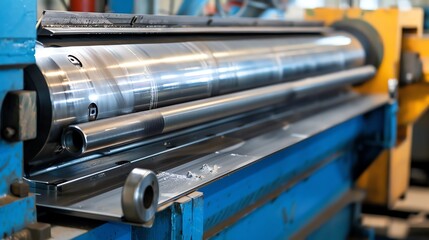 Obraz premium Metal plate rolling and bending machine