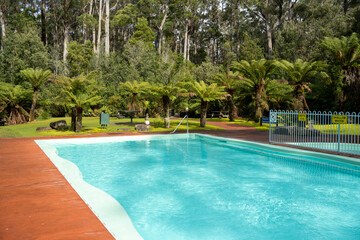 outdoor swimming pool in forest in a national park in australia