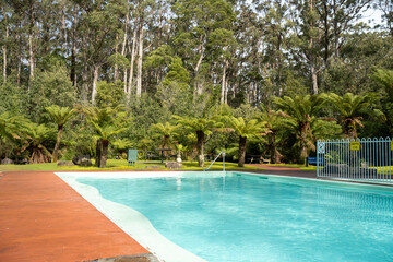 outdoor swimming pool in forest in a national park in australia
