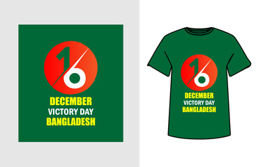 16 December Victory Day of Bangladesh amazing t-shirt design for Bangladesh.

