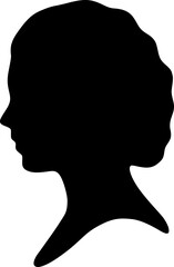 Vintage silhouette side profile portrait of a woman © Julienne M.