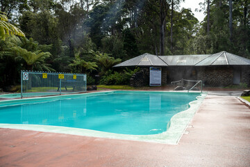 outdoor swimming pool in forest in a national park in australia