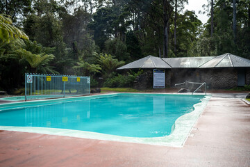outdoor swimming pool in forest in a national park in australia