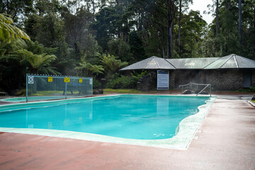 outdoor swimming pool in forest in a national park in australia