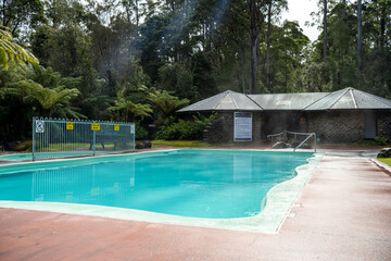 outdoor swimming pool in forest in a national park in australia