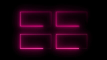 LOOP POPULAR abstract seamless background blue purple spectrum looped animation fluorescent ultraviolet light 4k glowing line Abstract .Black background.