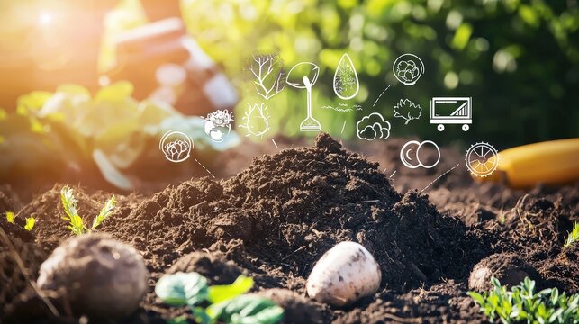 Infographic of soil nutrients, promoting the importance of soil health