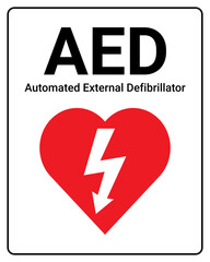 Automated External Defibrillator AED Sign