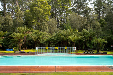 outdoor swimming pool in forest in a national park in australia