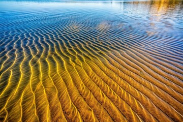 Fototapeta premium Rippling sandy lake bottom
