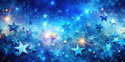 The enchanting blue starry sky sets a dreamy, ethereal mood, ideal for various applications, including art, design, and multimedia, inspiring creativity and wonder.