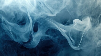 Obraz premium An abstract background featuring smoke-like swirls in shades of blue and gray, giving a sense of mystery and elegance, perfect for luxury branding or creative projects