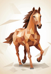 Obraz premium horse on white
