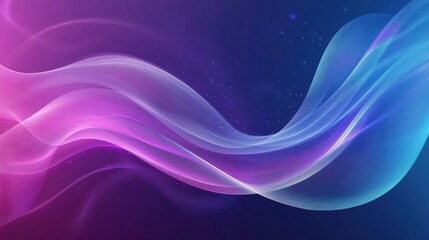 Obraz premium A smooth gradient vector background with flowing lines and soft transitions from purple to blue, offering a minimalist and calming design perfect for tech or wellness projects