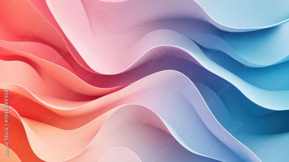 Fototapete a minimalist digital background with gradient colors and simple, clean lines, creating a smooth, mod