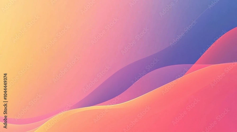 Fototapete a minimalist digital background with gradient colors and simple, clean lines, creating a smooth, mod
