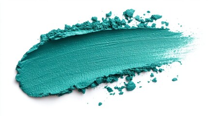 Obraz premium Teal Eyeshadow Swatch Makeup Pigment Beauty Product Cosmetic Texture Isolated on White