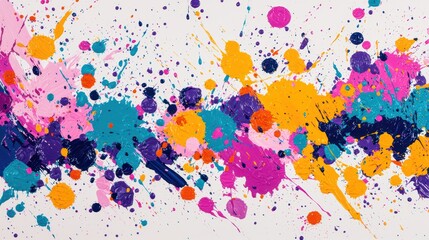Obraz premium Vibrant abstract paint splatter artwork