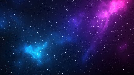 Vibrant cosmic nebula with stars in deep space