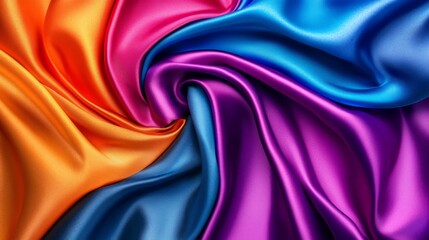 Fototapeta premium Vibrant Textures of Colorful Fabric Patterns