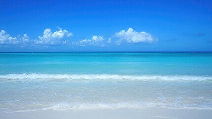 Tranquil Blue Ocean Scene with Clear Horizon