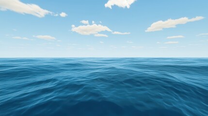 Obraz premium Calm Blue Ocean Scene with Clear Horizon