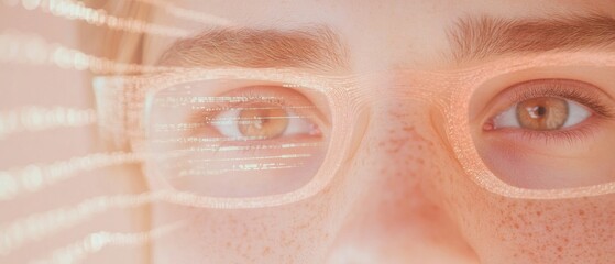 Focused Young Hispanic Designer Utilizing Holographic Interface for Evening Project