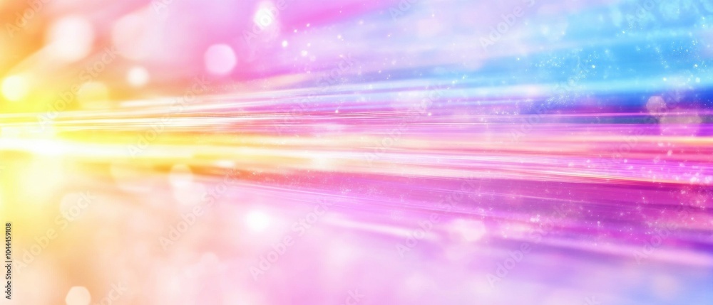 Poster vibrant abstract light streaks with festive colors and futuristic patterns