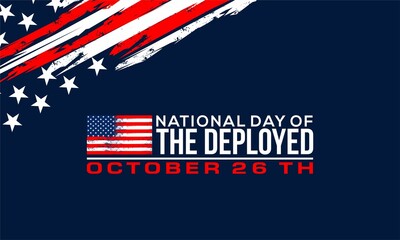 National Day Of The Deployed background vector banner