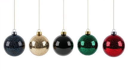christmas balls isolated on white background