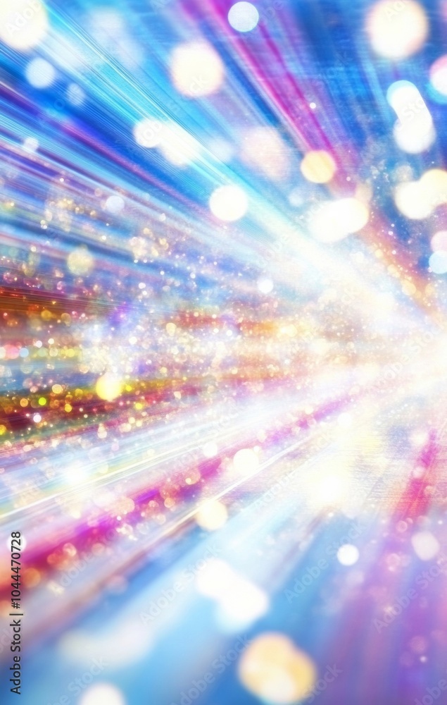 Leinwandbilder vibrant abstract background with futuristic light patterns and bokeh effects