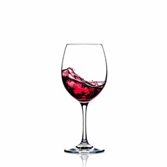 glass of wine isolated on white background