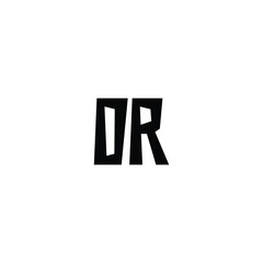 Obraz premium DR monogram logo design letter text name symbol monochrome logotype alphabet character simple logo