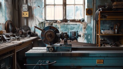 A bending machine in a small, independent workshop