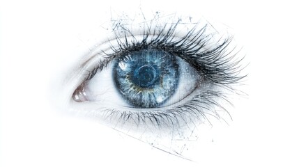 Obraz premium close-up view of a futuristic iris scanner in action,