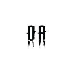 DR monogram logo design letter text name symbol monochrome logotype alphabet character simple logo