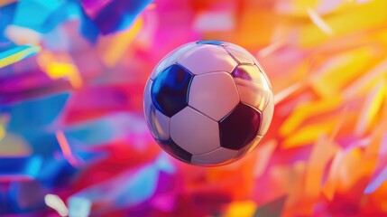 Obraz premium Flying Soccer Ball