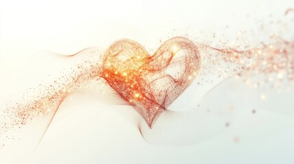 An abstract visualization of a quantum heart concept,