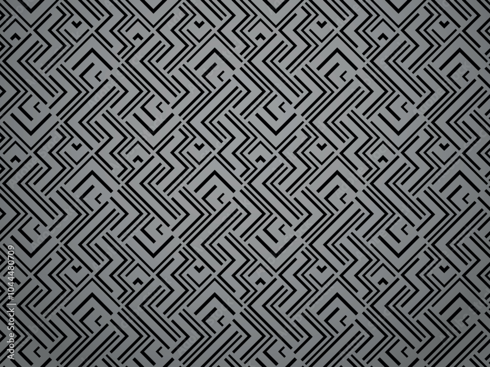 Canvas Prints Abstract geometric pattern. A seamless vector background. Gray and black ornament. Graphic modern pattern. Simple lattice graphic design