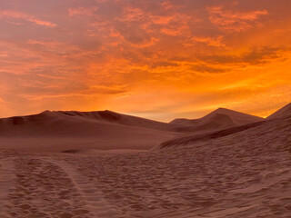 Fototapeta premium sunset over the desert