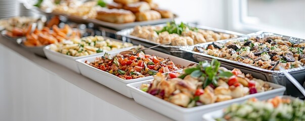 Opulent buffet presentation with a variety of fresh ingredients, perfect for high-end corporate events, weddings, or exclusive parties